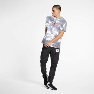 NIKE Air Jordan Jumpman Flight T-Shirt Sz 3XL Grey White Tie Dye with Red